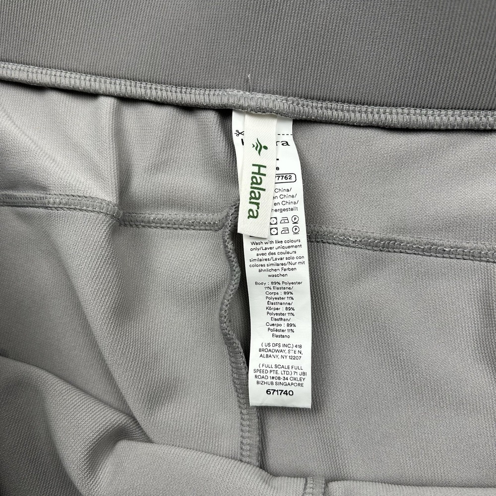 Halara Pants Gray Wide Leg Stretch Dress Work Trousers Women's XL Petite Pull On - Picture 9 of 14